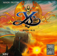 Ys Books I & II TurboGrafx CD  box art